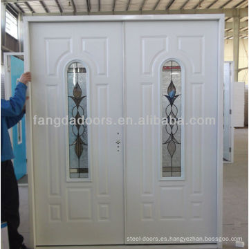 Fangda doble puertas de vidrio corredizas de acero inoxidable